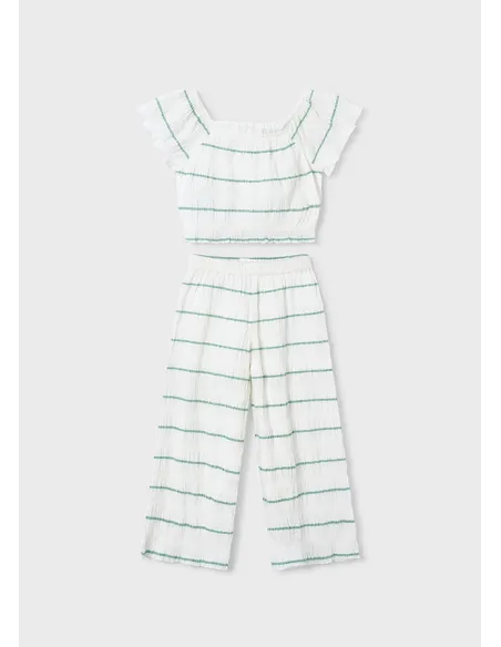 Conj. pantalon largo rayas - Crd-menta 