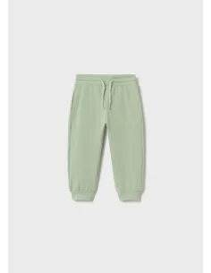 Pantalon felpa basico puños - Matcha