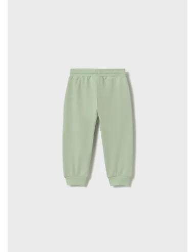 Pantalon felpa basico puños - Matcha
