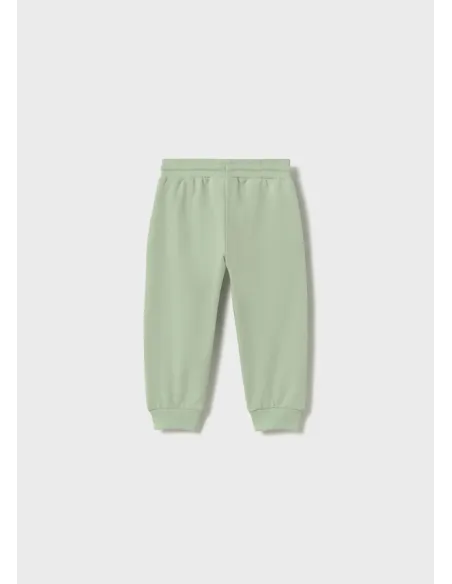 Pantalon felpa basico puños - Matcha