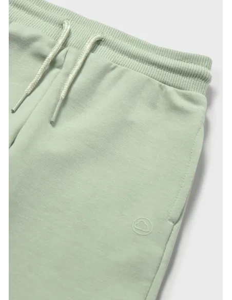 Pantalon felpa basico puños - Matcha