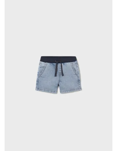 Bermuda soft denim jogger - Claro     