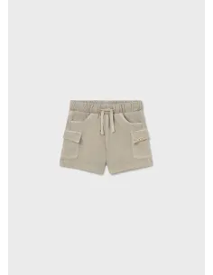 Bermuda felpa deslavada - Piedra    