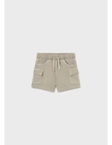 Bermuda felpa deslavada - Piedra    