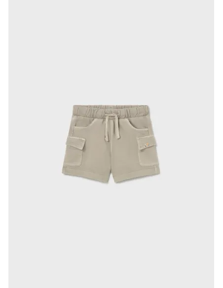 Bermuda felpa deslavada - Piedra    