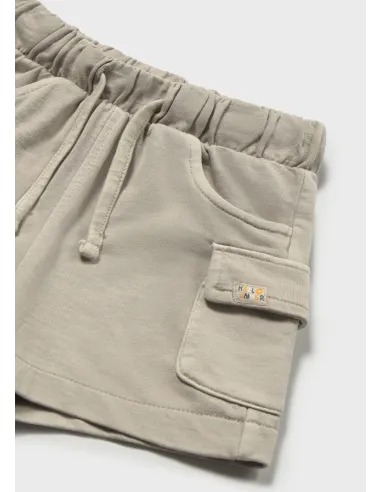 Bermuda felpa deslavada - Piedra    