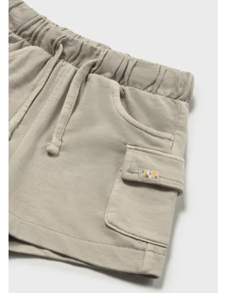Bermuda felpa deslavada - Piedra    