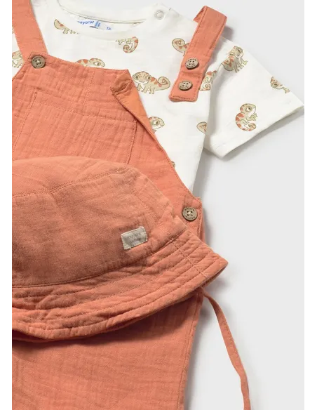 Conj. peto bambula 3 piezas - Arcilla   