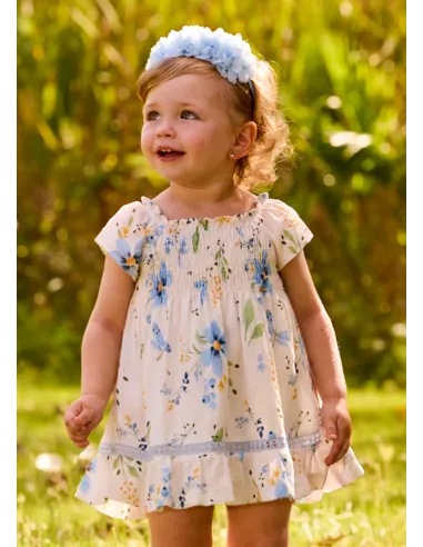 Vestido estampado - Cielo     