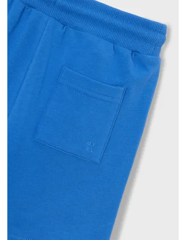 Bermuda felpa basica - Azul      