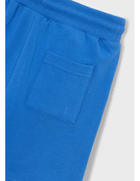 Bermuda felpa basica - Azul      