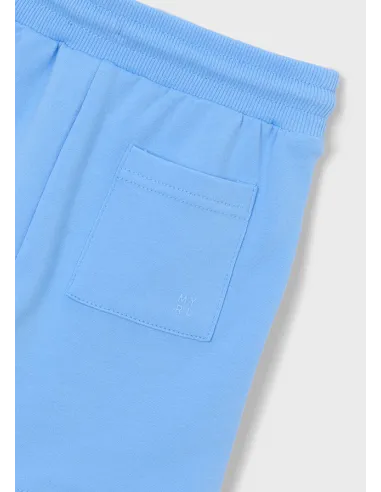 Bermuda felpa basica - Celeste   