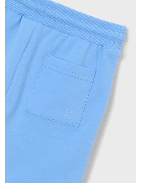 Bermuda felpa basica - Celeste   