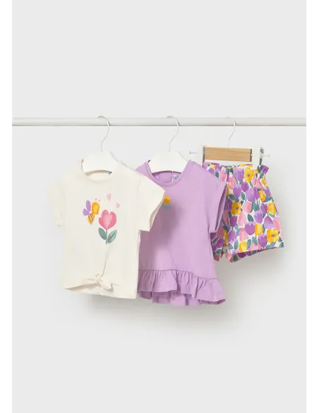 Conj. short 3 piezas - Lilac     