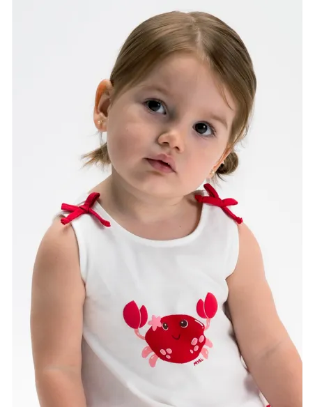 Conj. short estampado - Rojo      