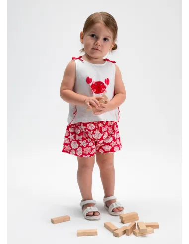 Conj. short estampado - Rojo      