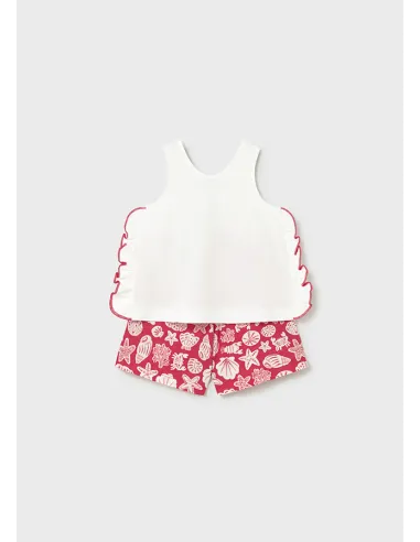 Conj. short estampado - Rojo      