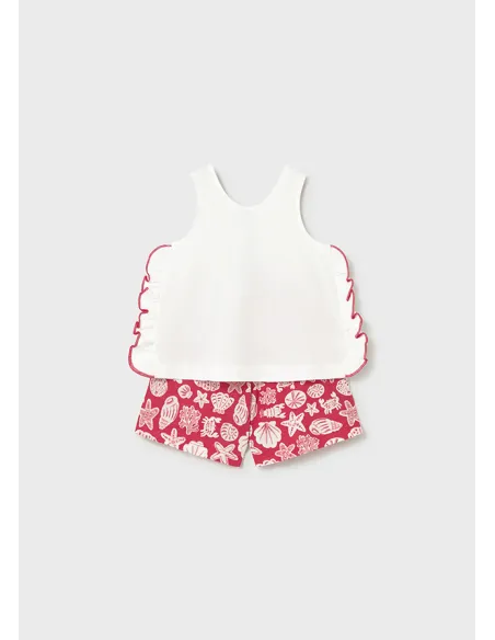 Conj. short estampado - Rojo      