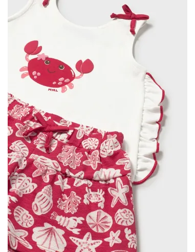 Conj. short estampado - Rojo      