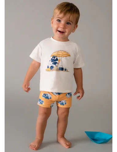 Conj. baño camiseta - Peach     