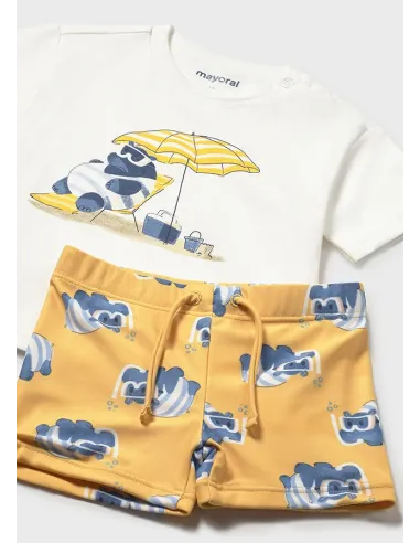 Conj. baño camiseta - Peach     