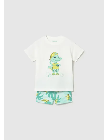 Conj. baño camiseta - Aguamarina