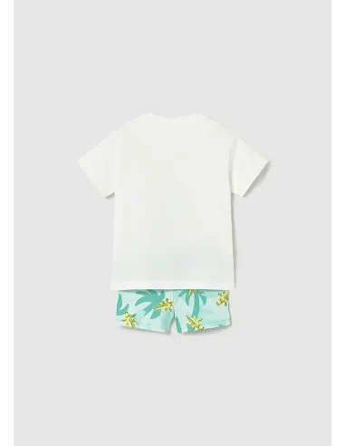 Conj. baño camiseta - Aguamarina