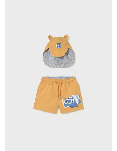 Conj. bañador-gorro orejas - Peach     