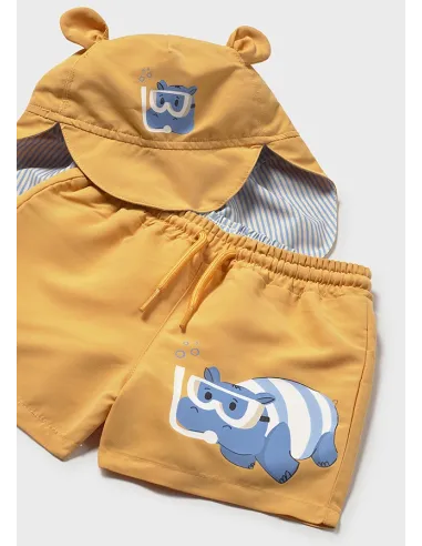 Conj. bañador-gorro orejas - Peach     