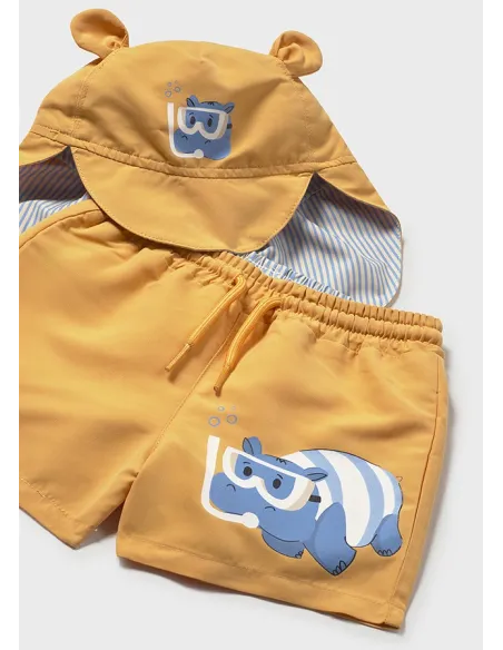 Conj. bañador-gorro orejas - Peach     