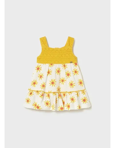 Vestido combinado guipur - Mimosa    