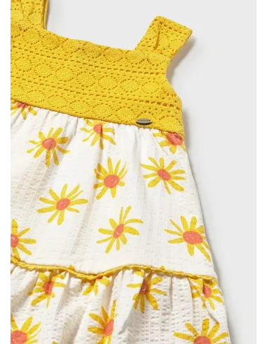 Vestido combinado guipur - Mimosa    