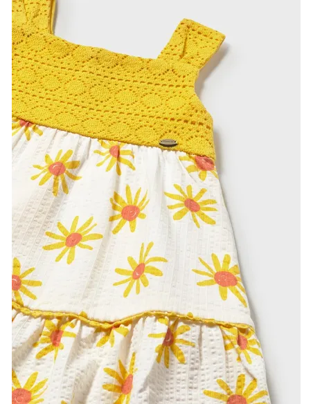 Vestido combinado guipur - Mimosa    