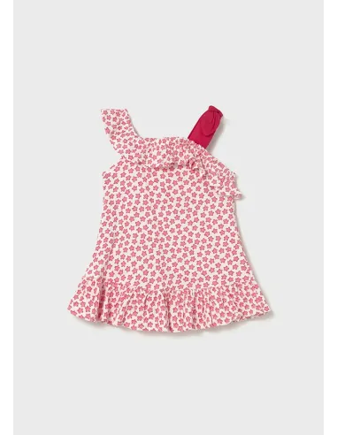 Vestido punto bambula print - Rojo      