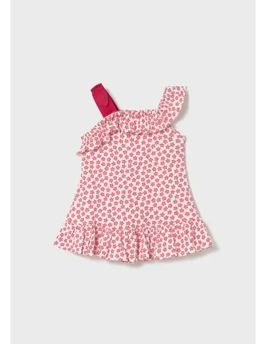 Vestido punto bambula print - Rojo      