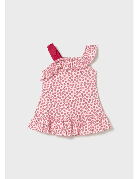 Vestido punto bambula print - Rojo      