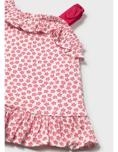 Vestido punto bambula print - Rojo      