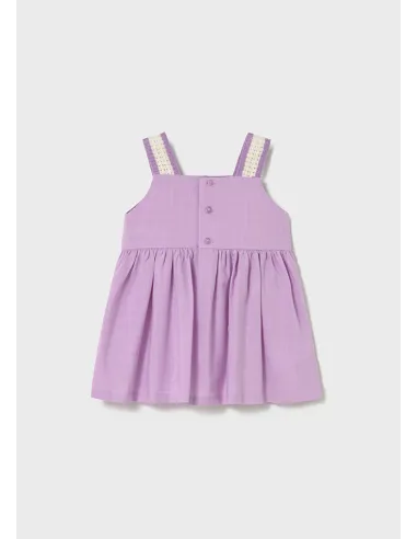 Vestido combinado crochet - Lilac     