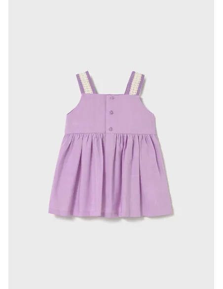 Vestido combinado crochet - Lilac     