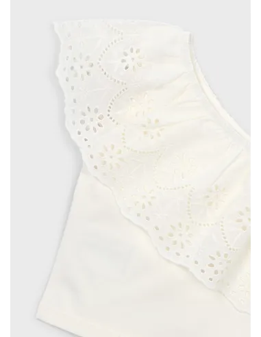 Camiseta tirantes perforado - Crudo     