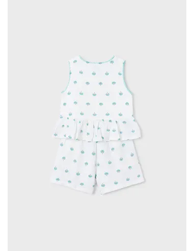 Conj. pantalon corto estampad - Crudo     