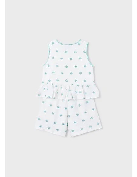 Conj. pantalon corto estampad - Crudo     