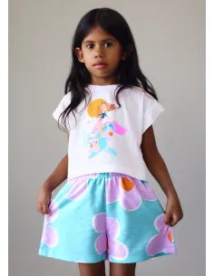 Conj. short felpa flame - Lilac     