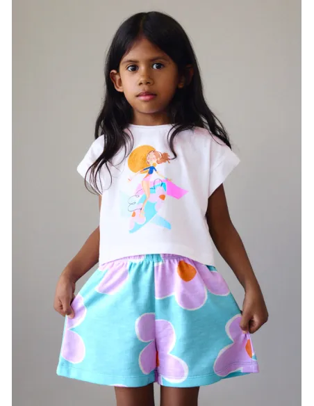 Conj. short felpa flame - Lilac     