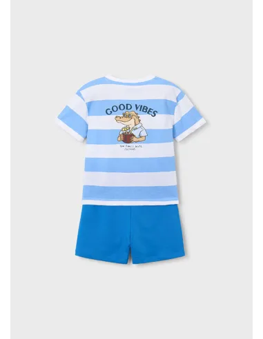 Conj. punto "good vibes" - Celeste   