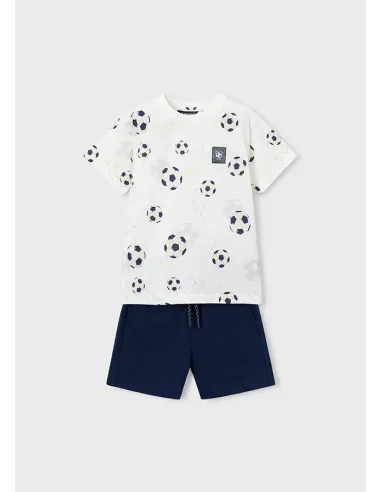 Conj. punto estampado - Marino    