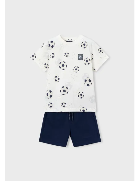 Conj. punto estampado - Marino    