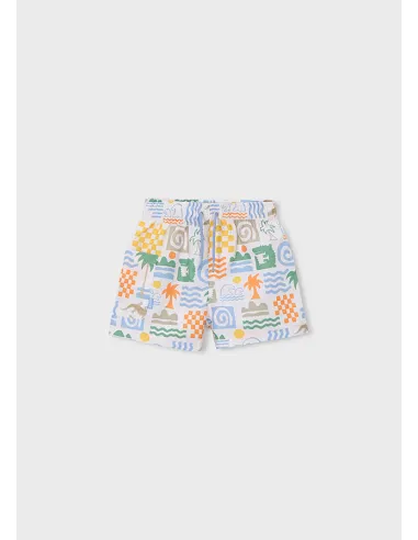 Bañador bermuda estampado - Nata      