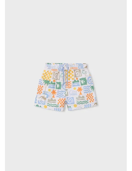 Bañador bermuda estampado - Nata      