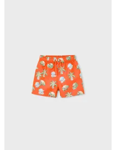 Bañador bermuda estampado - Naranja   